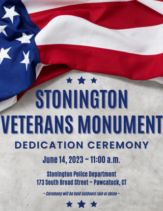Stonington Veterans Monument Dedication Ceremony